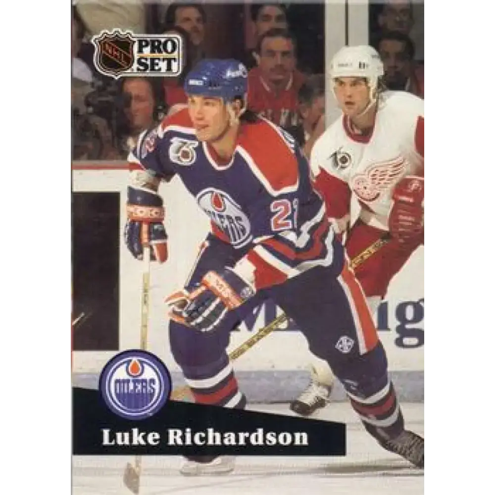 1991-92 Pro Set #387 Luke Richardson NM-MT Edmonton Oilers Hockey Card - Hockey Card Single