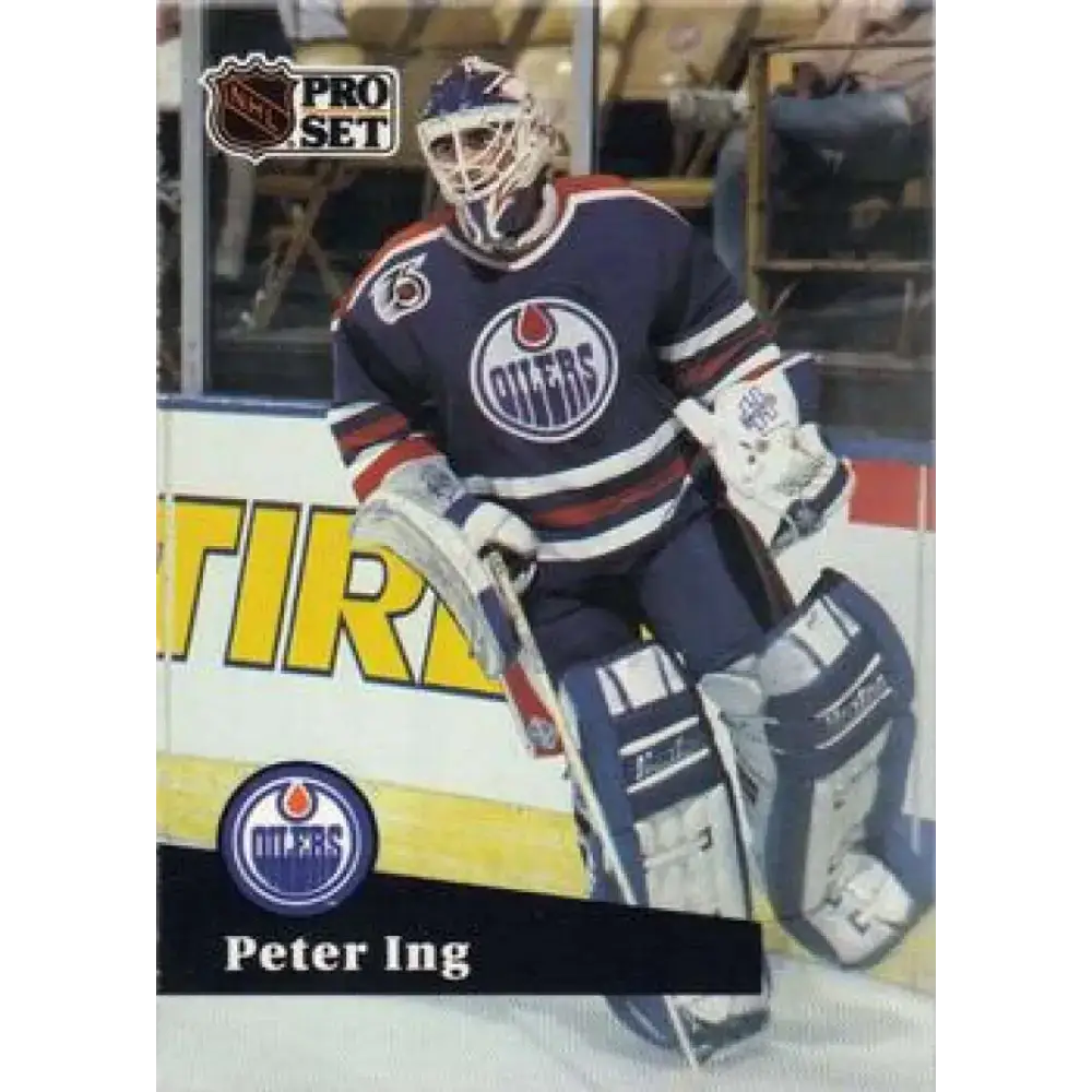 1991-92 Pro Set #388 Peter Ing NM-MT Edmonton Oilers Hockey Card - Hockey Card Single