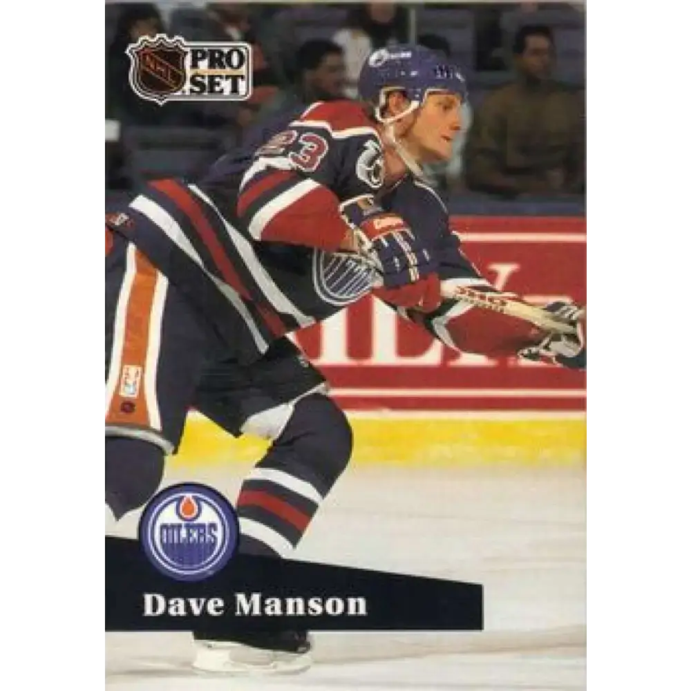 1991-92 Pro Set #389 Dave Manson NM-MT Edmonton Oilers Hockey Card - Hockey Card Single