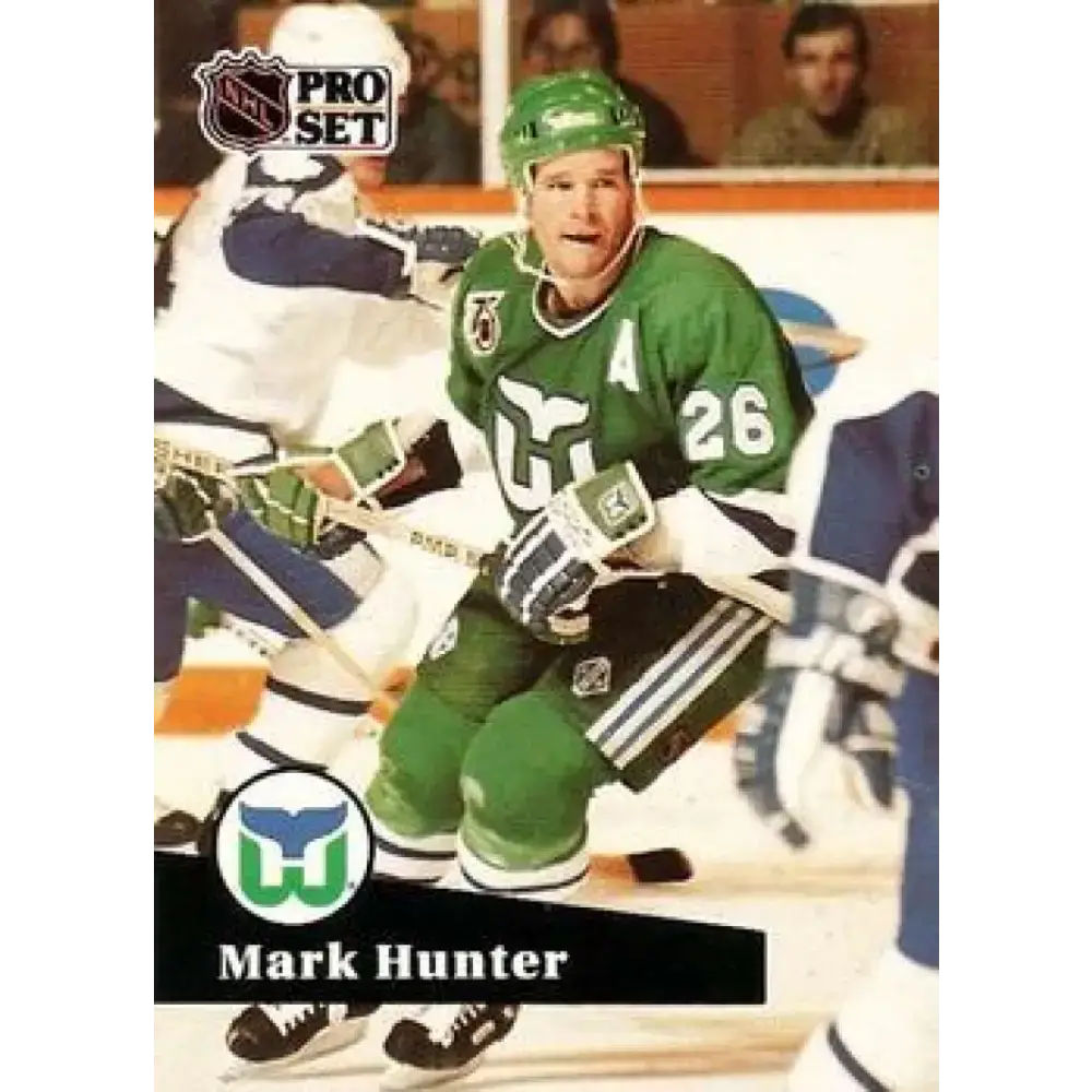 1991-92 Pro Set #390 Mark Hunter NM-MT Hartford Whalers Hockey Card - Hockey Card Single