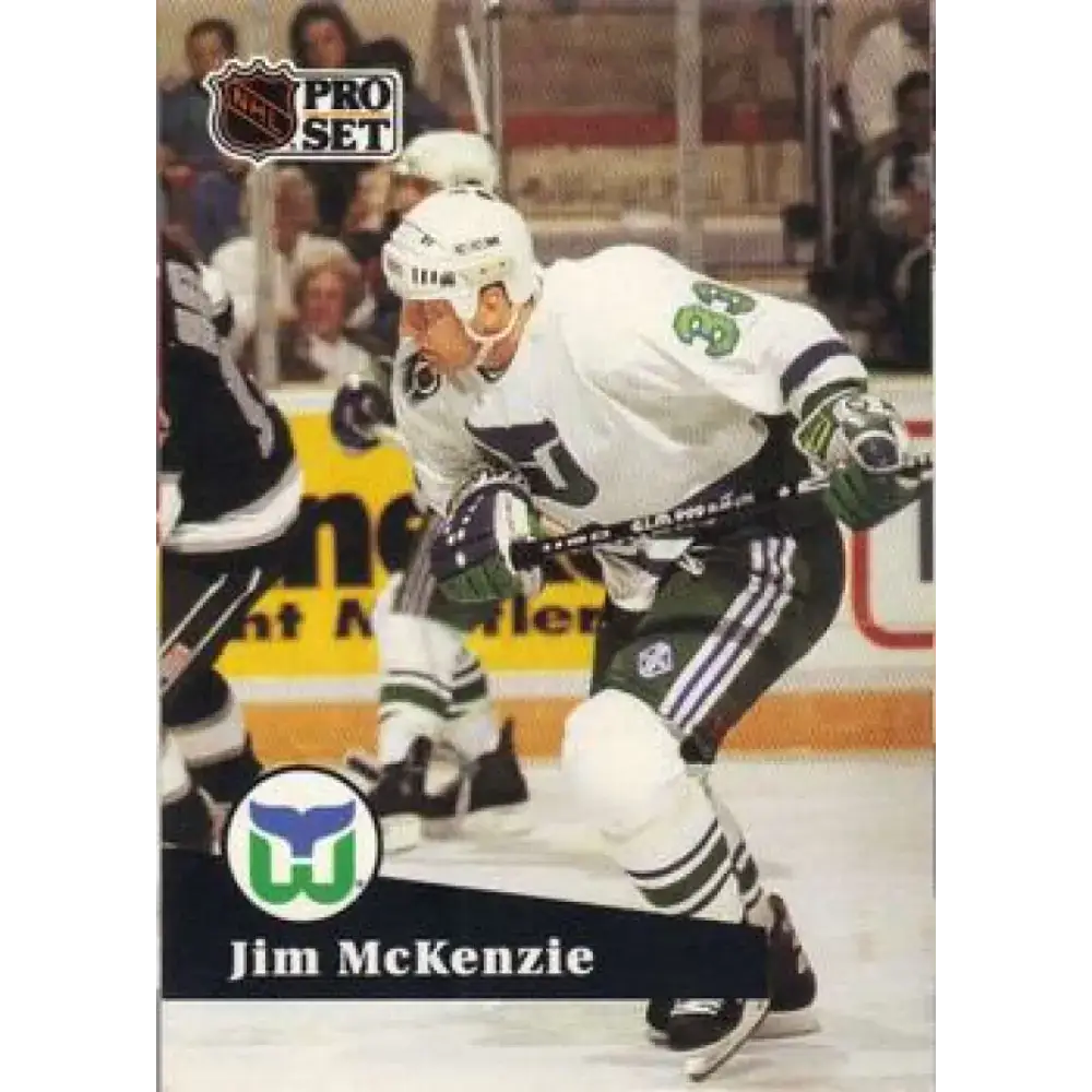 1991-92 Pro Set #391 Jim McKenzie NM-MT Hartford Whalers Hockey Card - Hockey Card Single