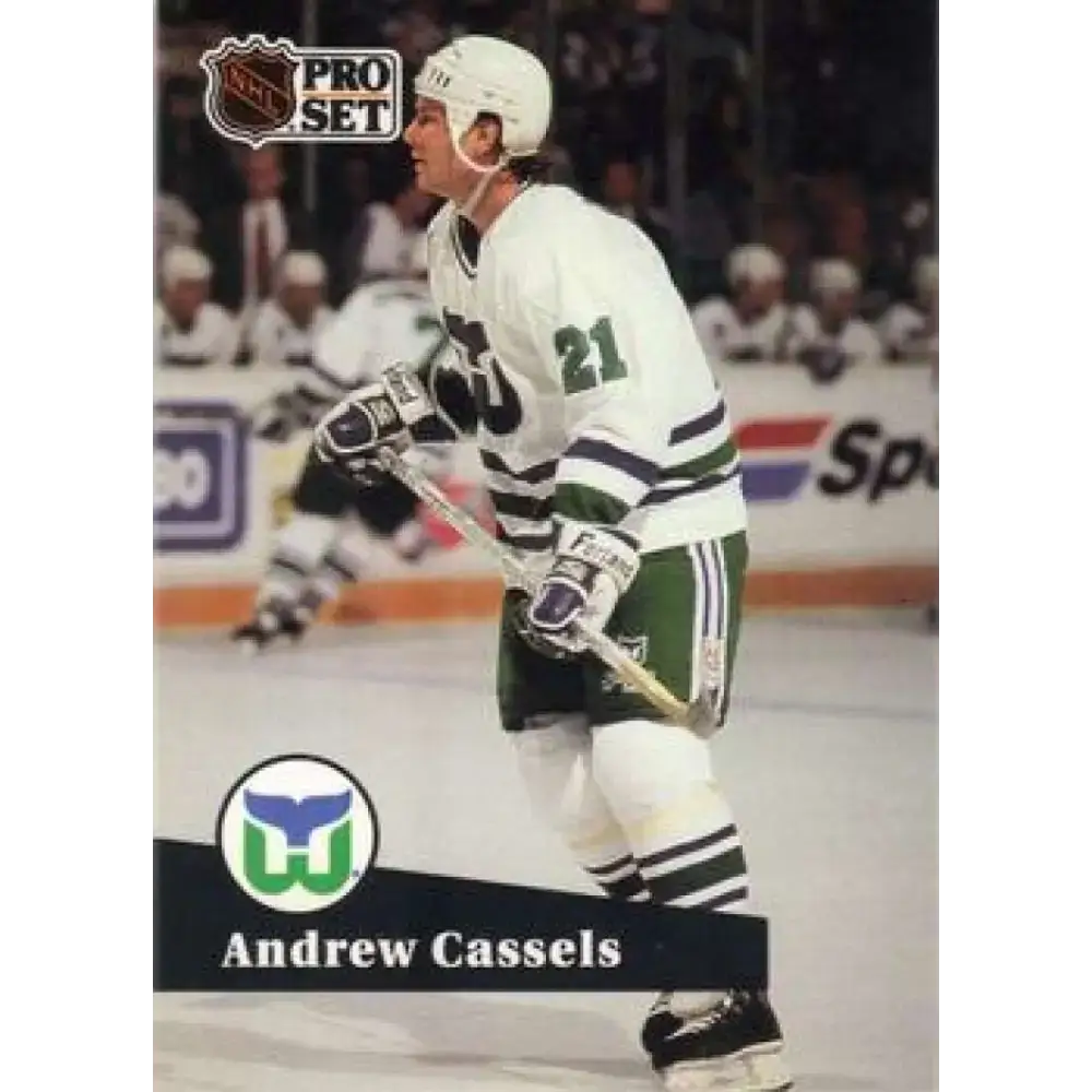 1991-92 Pro Set #395 Andrew Cassels NM-MT Hartford Whalers Hockey Card - Hockey Card Single