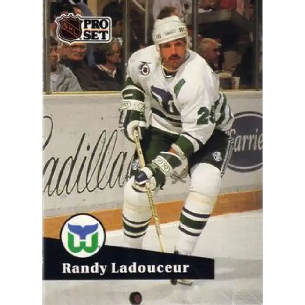 1991-92 Pro Set #396 Randy Ladouceur NM-MT Hartford Whalers Hockey Card - Hockey Card Single