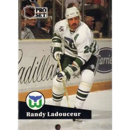 1991-92 Pro Set #396 Randy Ladouceur NM-MT Hartford Whalers Hockey Card - Hockey Card Single