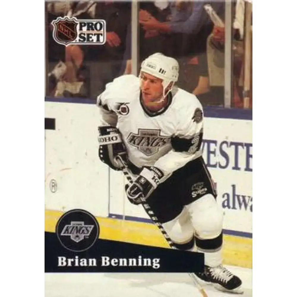 1991-92 Pro Set #398 Brian Benning NM-MT Los Angeles Kings Hockey Card - Hockey Card Single