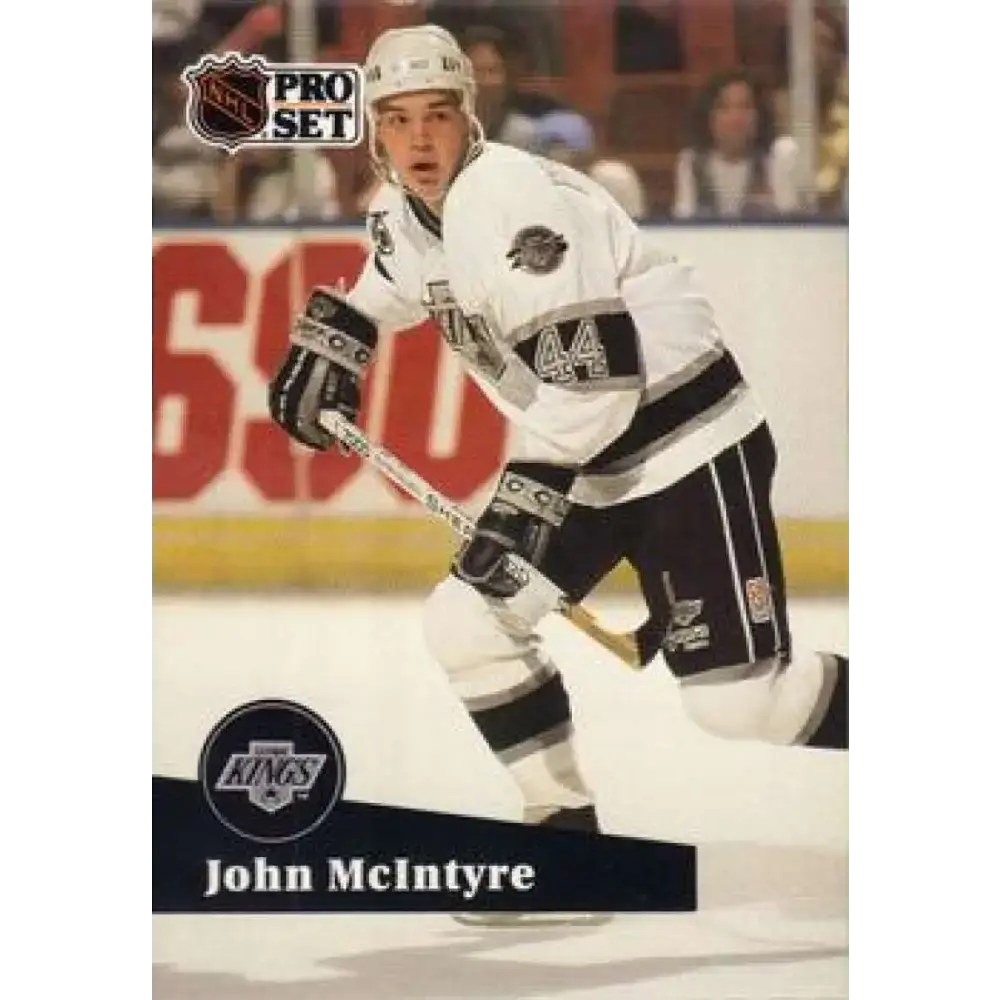 1991-92 Pro Set #401 John McIntyre NM-MT Los Angeles Kings Hockey Card - Hockey Card Single