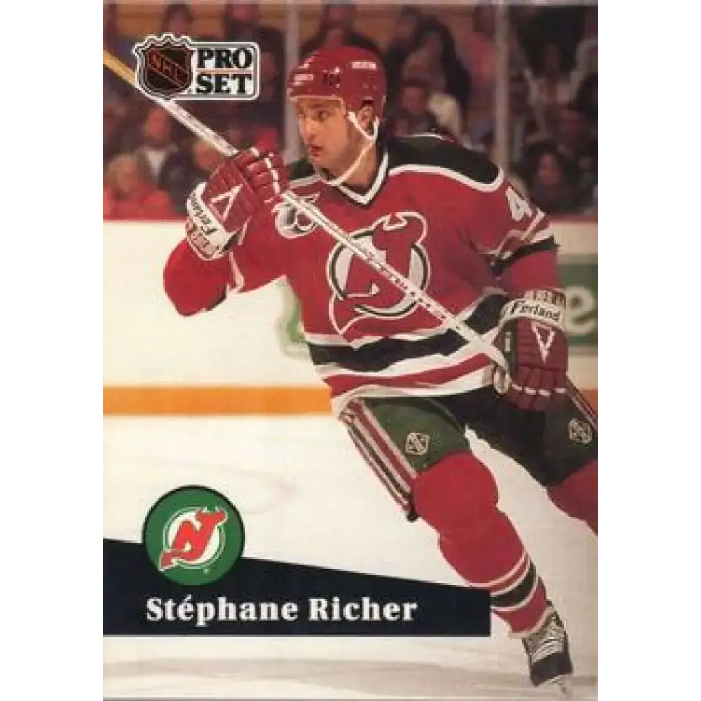 1991-92 Pro Set #420 Stephane Richer NM-MT New Jersey Devils Hockey Card - Hockey Card Single