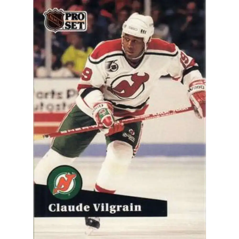 1991-92 Pro Set #425 Claude Vilgrain NM-MT New Jersey Devils Hockey Card - Hockey Card Single