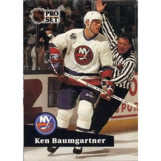 1991-92 Pro Set #432 Ken Baumgartner NM-MT New York Islanders Hockey Card - Hockey Card Single
