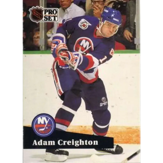 1991-92 Pro Set #437 Adam Creighton NM-MT New York Islanders Hockey Card - Hockey Card Single