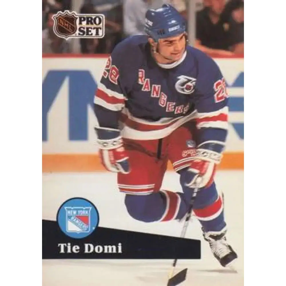 1991-92 Pro Set #440 Tie Domi NM-MT New York Rangers Hockey Card - Hockey Card Single