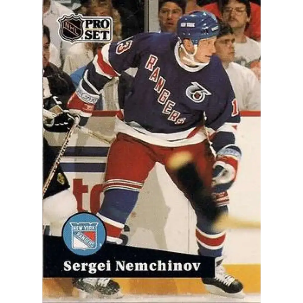 1991-92 Pro Set #441 Sergei Nemchinov NM-MT New York Rangers Hockey Card - Hockey Card Single
