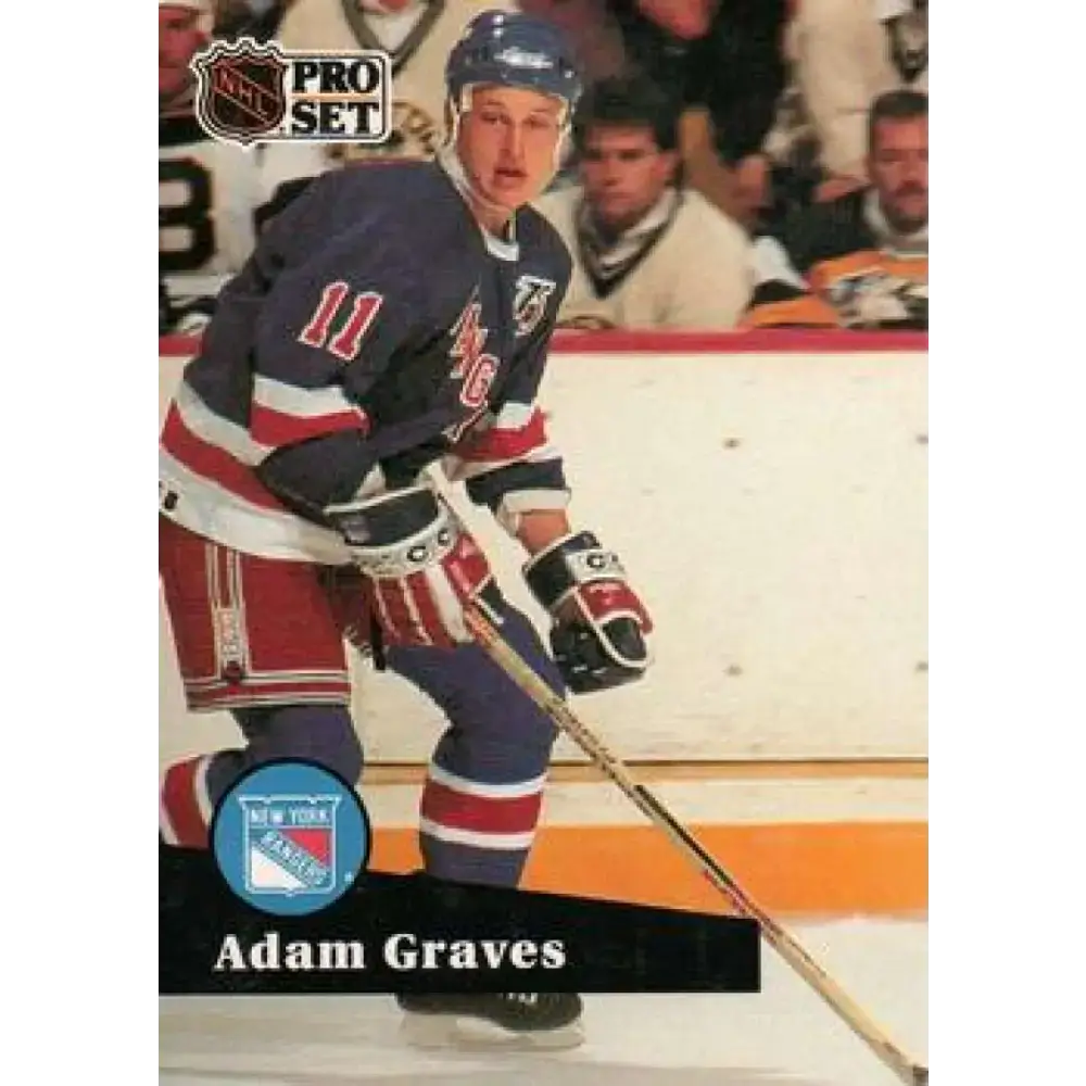 1991-92 Pro Set #443 Adam Graves NM-MT New York Rangers Hockey Card - Hockey Card Single