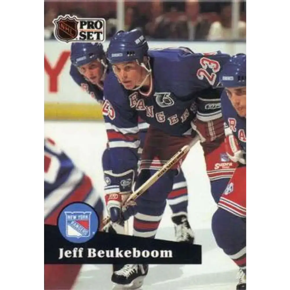 1991-92 Pro Set #444 Jeff Beukeboom NM-MT New York Rangers Hockey Card - Hockey Card Single