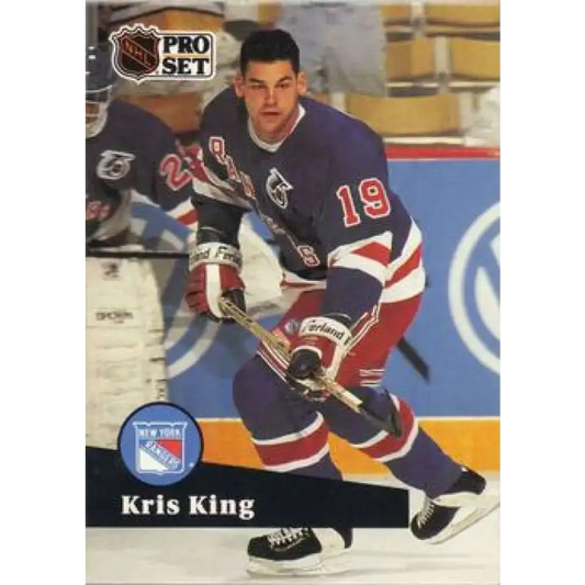 1991-92 Pro Set #445 Kris King NM-MT New York Rangers Hockey Card - Hockey Card Single