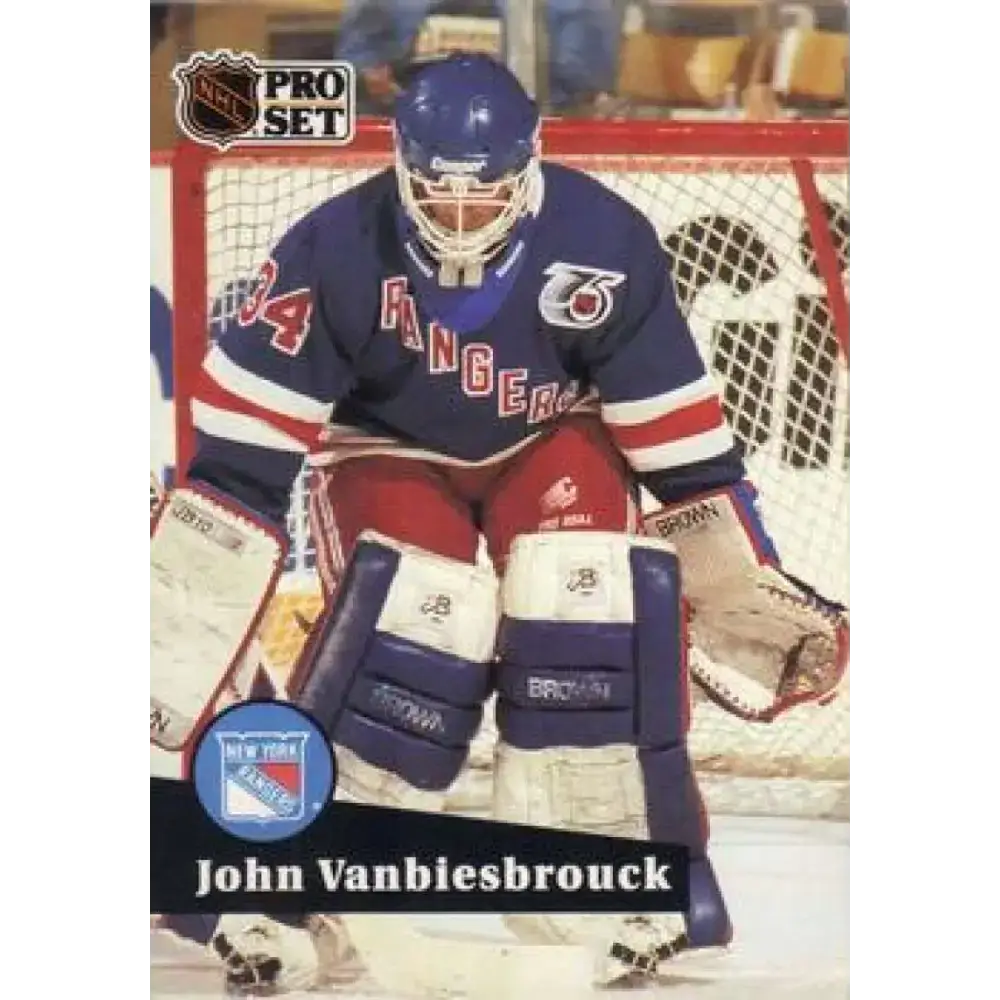 1991-92 Pro Set #447 John Vanbiesbrouck NM-MT New York Rangers Hockey Card - Hockey Card Single
