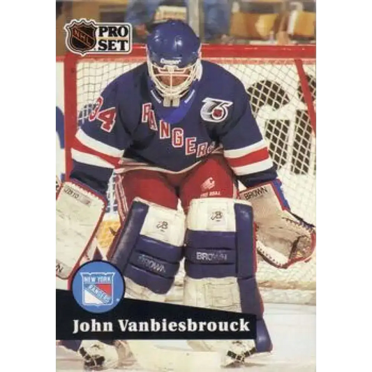 1991-92 Pro Set #447 John Vanbiesbrouck NM-MT New York Rangers Hockey Card - Hockey Card Single