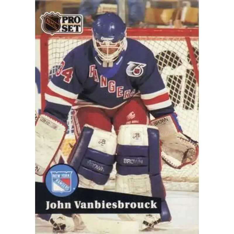 1991-92 Pro Set #447 John Vanbiesbrouck NM-MT New York Rangers Hockey Card - Hockey Card Single