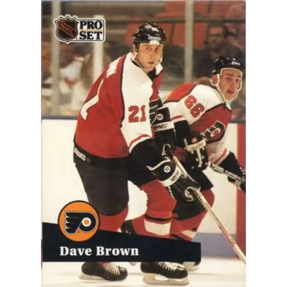 1991-92 Pro Set #452 Dave Brown NM-MT Philadelphia Flyers Hockey Card - Hockey Card Single