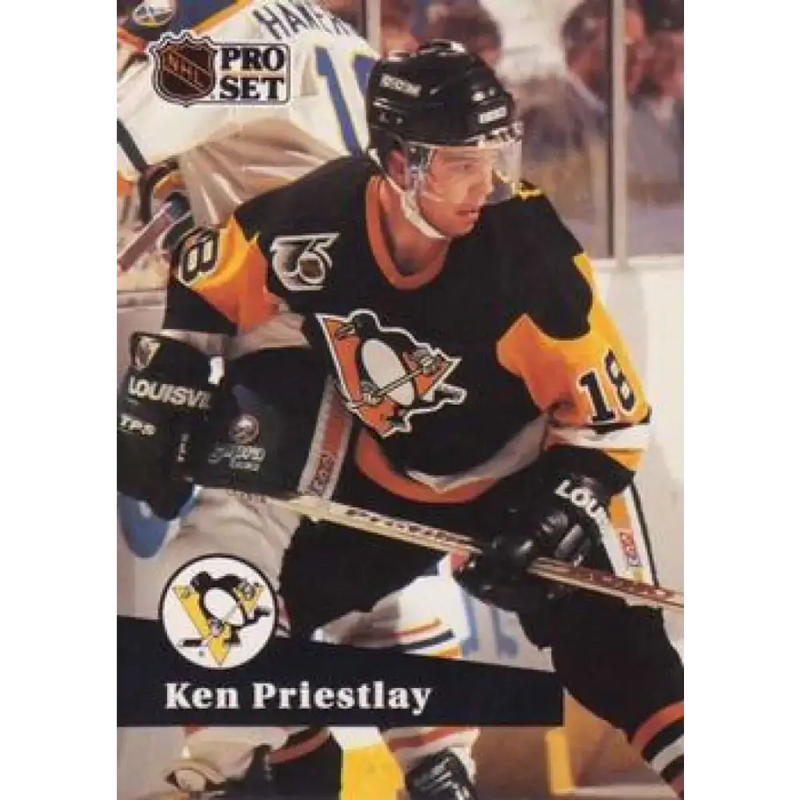 1991-92 Pro Set #460 Ken Priestlay NM-MT Pittsburgh Penguins Hockey Card - Hockey Card Single