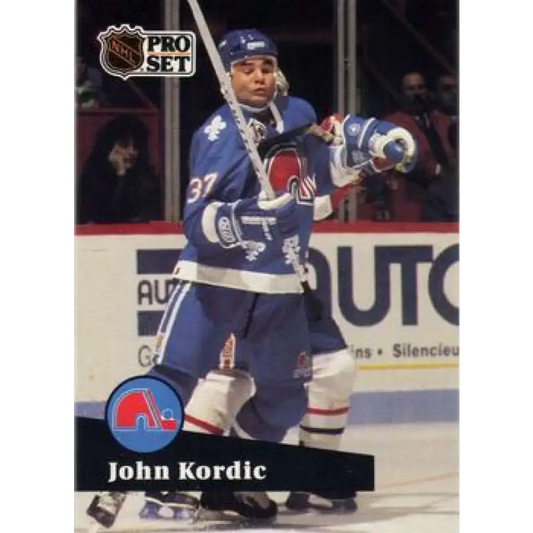 1991-92 Pro Set #468 John Kordic NM-MT Quebec Nordiques Hockey Card - Hockey Card Single