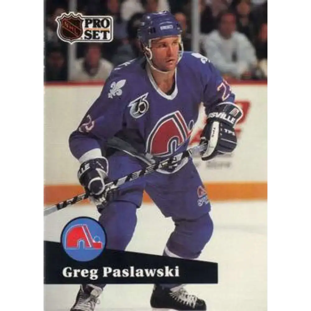 1991-92 Pro Set #469 Greg Paslawski NM-MT Quebec Nordiques Hockey Card - Hockey Card Single