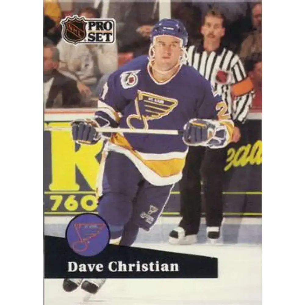 1991-92 Pro Set #471 Dave Christian NM-MT San Jose Sharks Hockey Card - Hockey Card Single