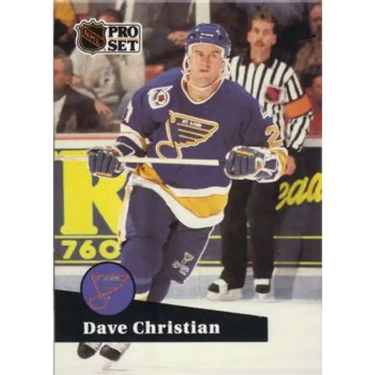 1991-92 Pro Set #471 Dave Christian NM-MT San Jose Sharks Hockey Card - Hockey Card Single