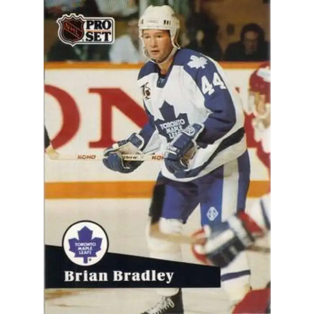 1991-92 Pro Set #489 Brian Bradley NM-MT Toronto Maple Leafs Hockey Card - Hockey Card Single