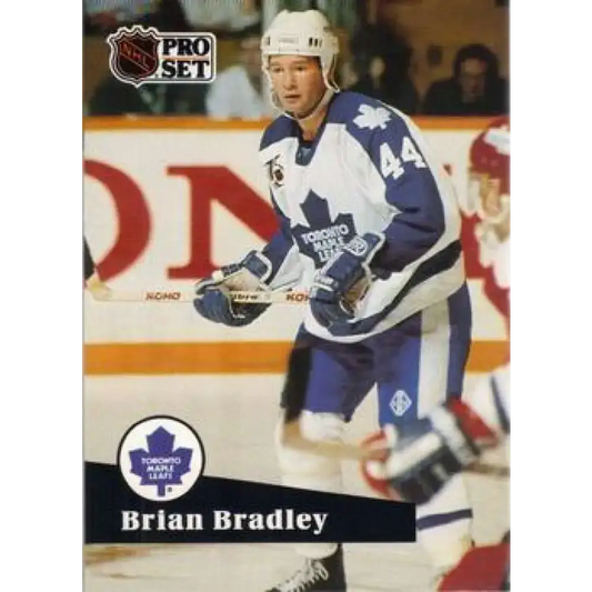 1991-92 Pro Set #489 Brian Bradley NM-MT Toronto Maple Leafs Hockey Card - Hockey Card Single