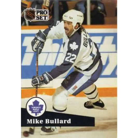1991-92 Pro Set #496 Mike Bullard NM-MT Toronto Maple Leafs Hockey Card - Hockey Card Single