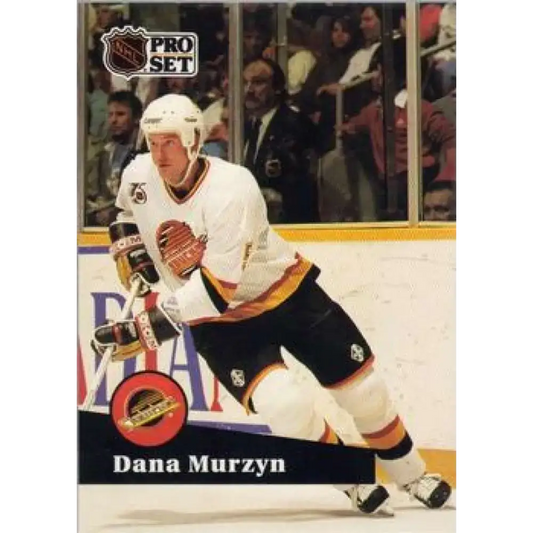 1991-92 Pro Set #498 Dana Murzyn NM-MT Vancouver Canucks Hockey Card - Hockey Card Single