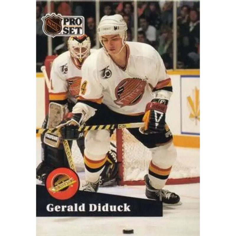 1991-92 Pro Set #502 Gerald Diduck NM-MT Vancouver Canucks Hockey Card - Hockey Card Single