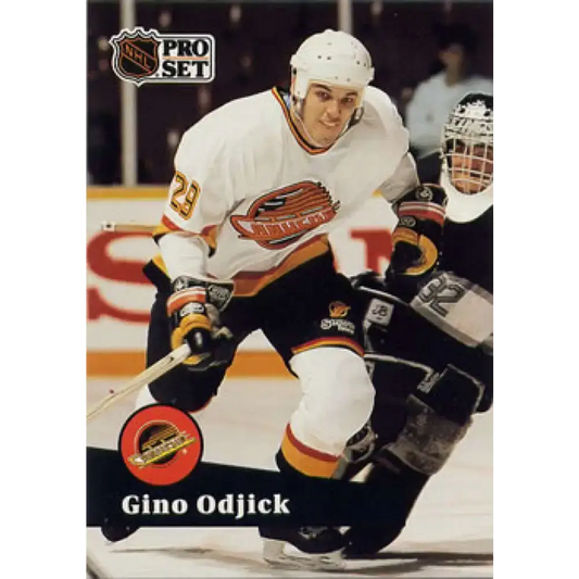 1991-92 Pro Set #505 Gino Odjick NM-MT Vancouver Canucks Hockey Card - Hockey Card Single