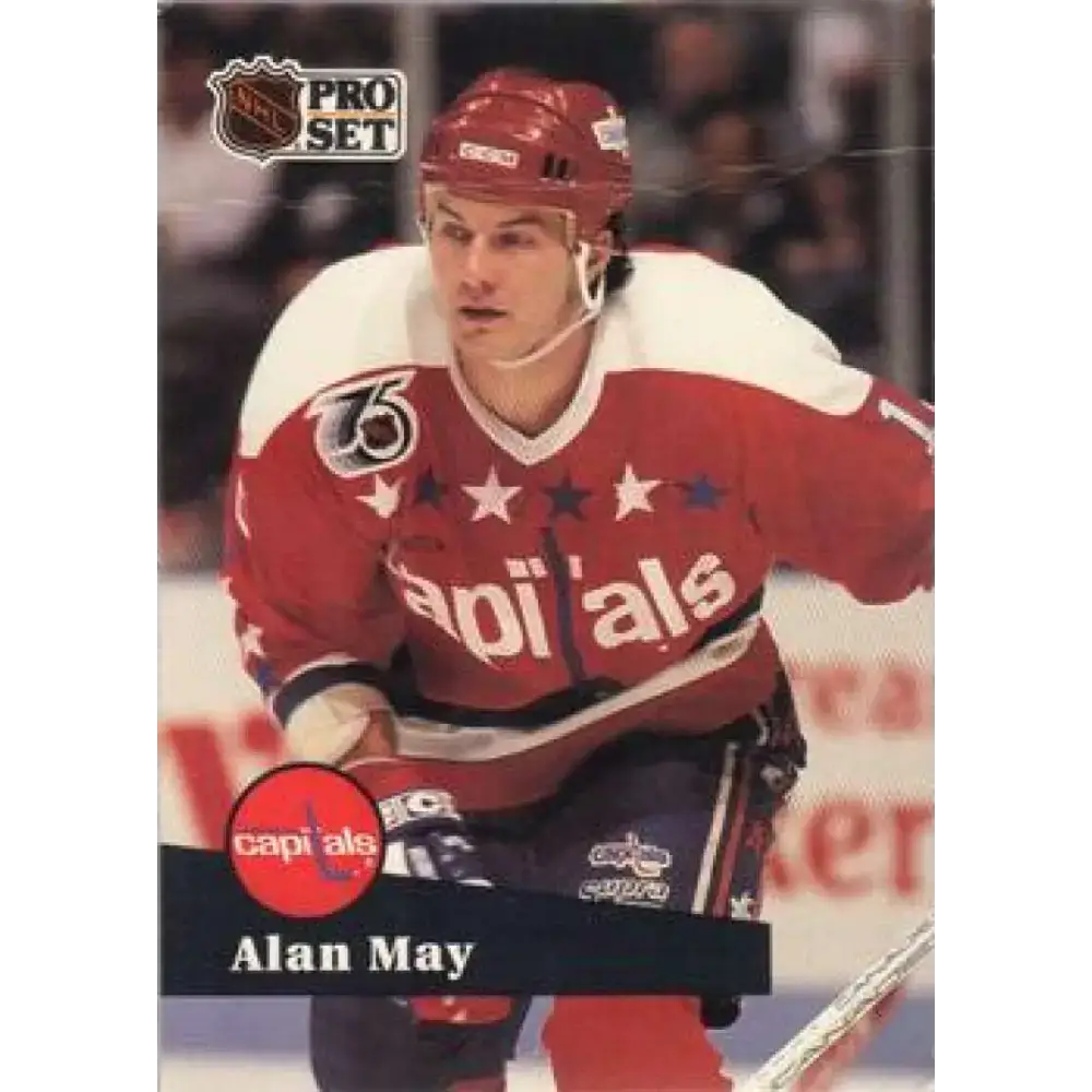 1991-92 Pro Set #508 Alan May NM-MT Washington Capitals Hockey Card - Hockey Card Single