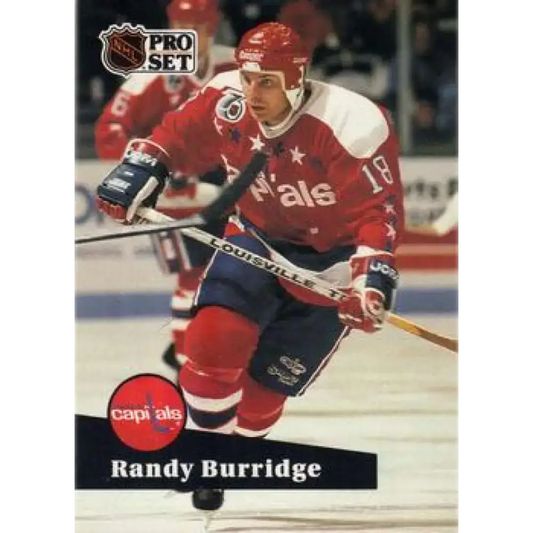1991-92 Pro Set #510 Randy Burridge NM-MT Washington Capitals Hockey Card - Hockey Card Single