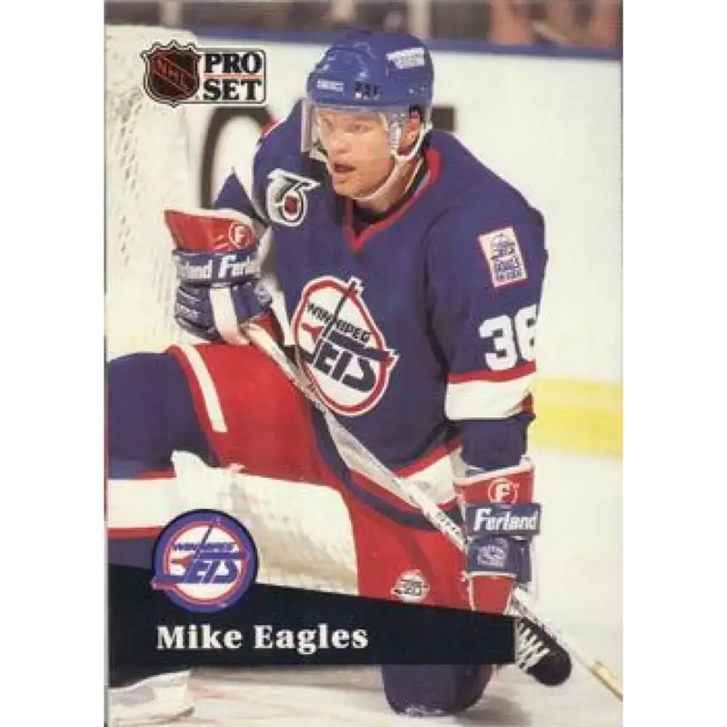 1991-92 Pro Set #518 Mike Eagles NM-MT Winnipeg Jets Hockey Card - Hockey Card Single
