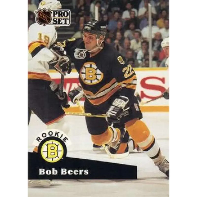 1991-92 Pro Set #520 Bob Beers NM-MT Boston Bruins Hockey Card - Hockey Card Single