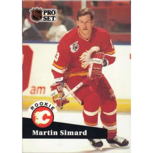 1991-92 Pro Set #526 Martin Simard NM-MT Calgary Flames Hockey Card - Hockey Card Single