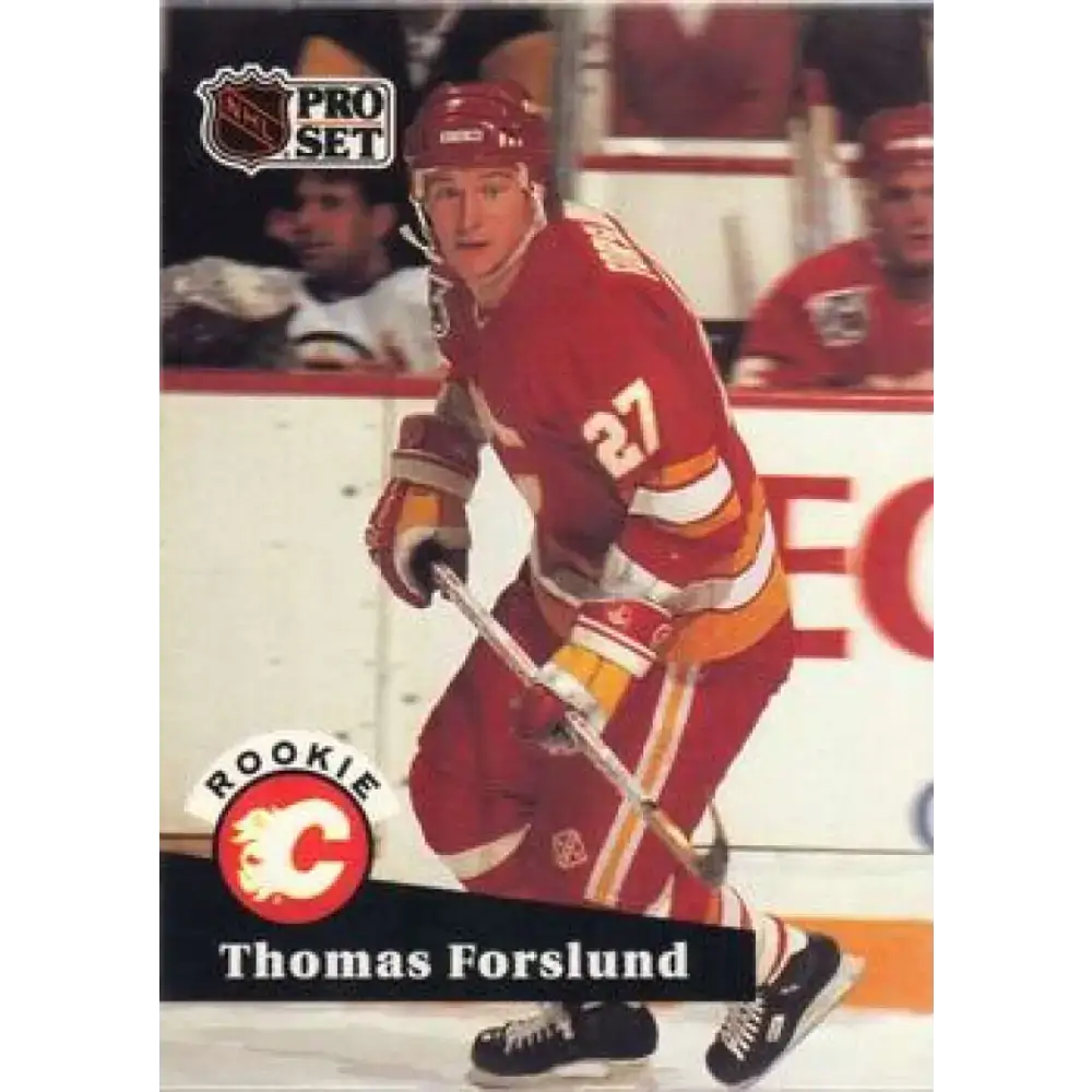 1991-92 Pro Set #527 Tomas Forslund NM-MT RC Rookie Calgary Flames Hockey Card - Hockey Card Single