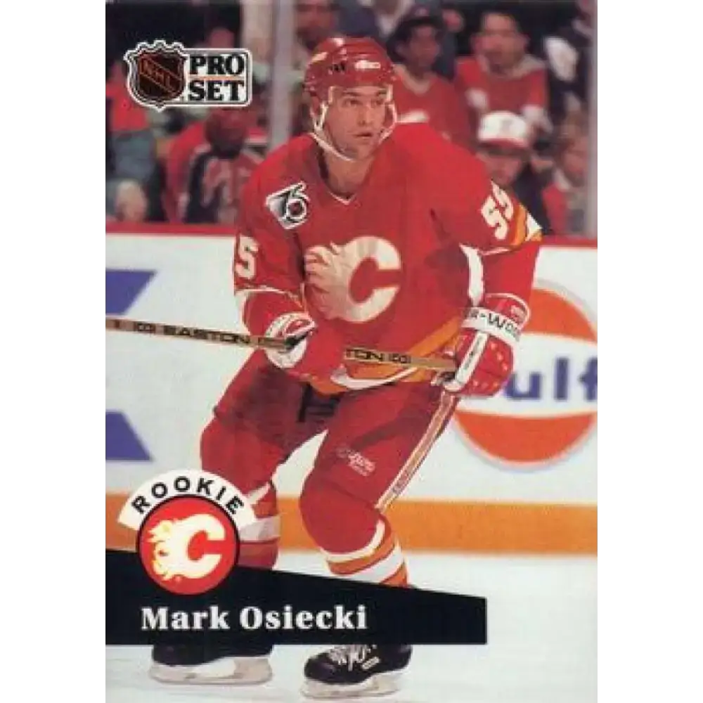 1991-92 Pro Set #528 Mark Osiecki NM-MT Calgary Flames Hockey Card - Hockey Card Single