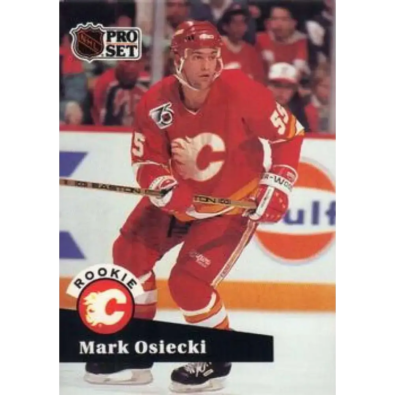 1991-92 Pro Set #528 Mark Osiecki NM-MT Calgary Flames Hockey Card - Hockey Card Single