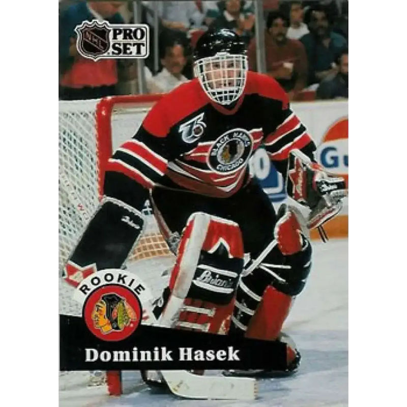 1991-92 Pro Set #529 Dominik Hasek NM-MT RC Rookie Chicago Blackhawks Hockey Card - Hockey Card Single