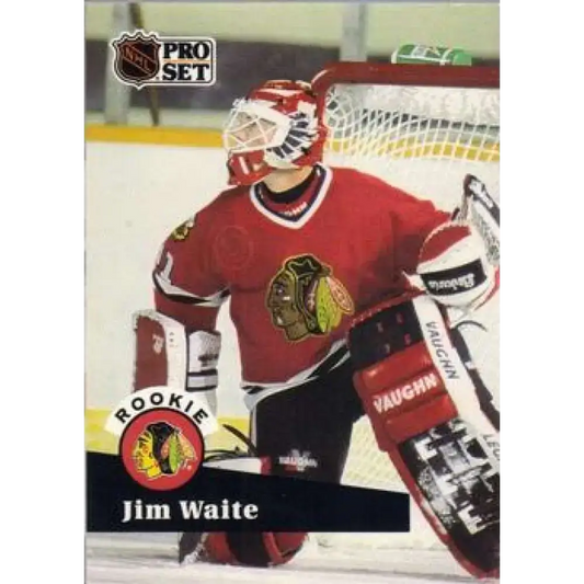 1991-92 Pro Set #530 Jim Waite NM-MT Chicago Blackhawks Hockey Card - Hockey Card Single