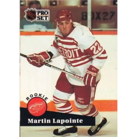 1991-92 Pro Set #532 Martin Lapointe NM-MT Detroit Red Wings Hockey Card - Hockey Card Single