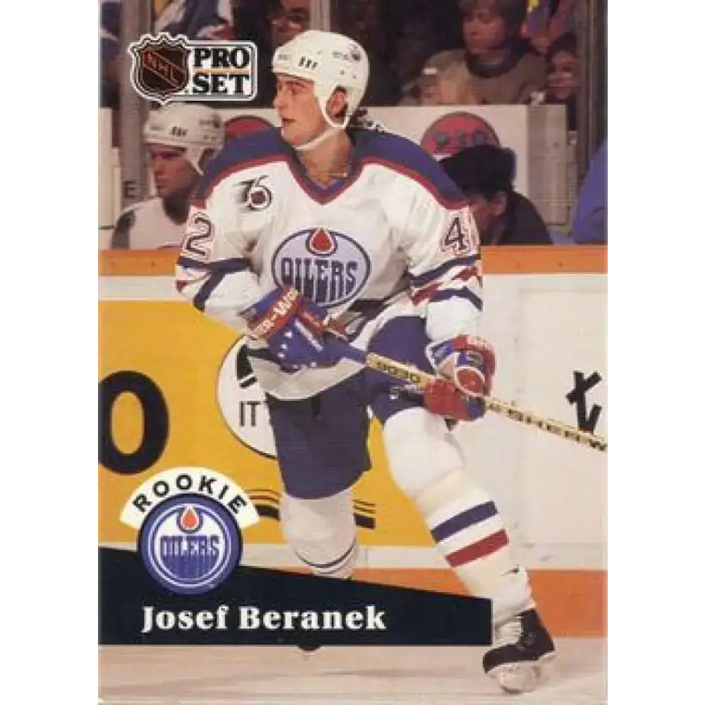 1991-92 Pro Set #534 Josef Beranek NM-MT RC Rookie Edmonton Oilers Hockey Card - Hockey Card Single