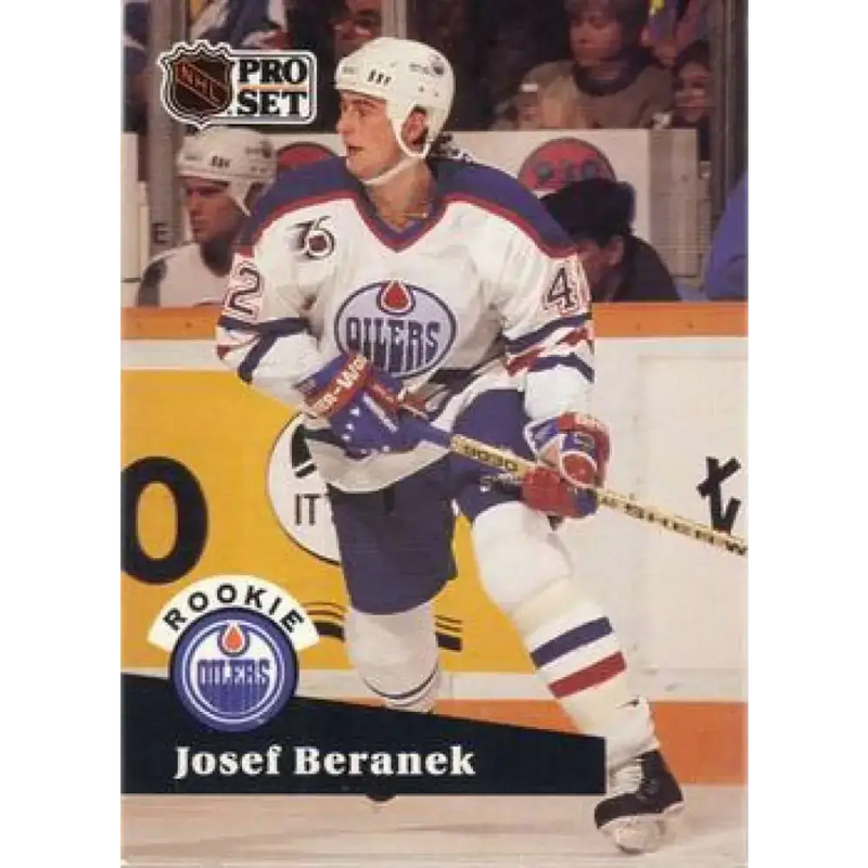 1991-92 Pro Set #534 Josef Beranek NM-MT RC Rookie Edmonton Oilers Hockey Card - Hockey Card Single