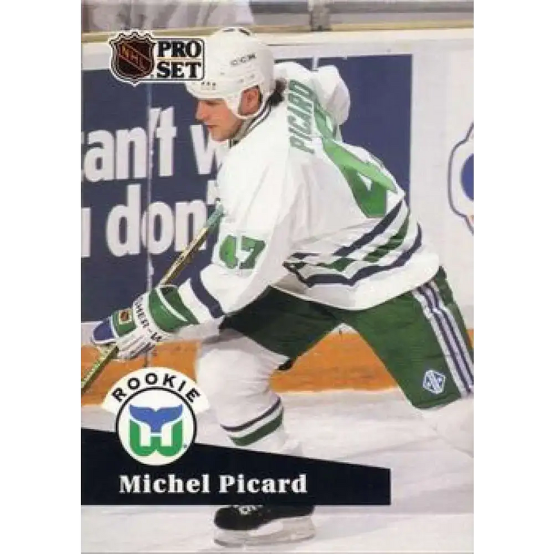 1991-92 Pro Set #538 Michel Picard NM-MT RC Rookie Hartford Whalers Hockey Card - Hockey Card Single