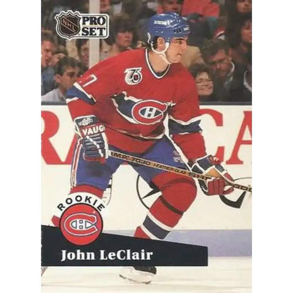1991-92 Pro Set #545 John LeClair NM-MT RC Rookie Montreal Canadiens Hockey Card - Hockey Card Single
