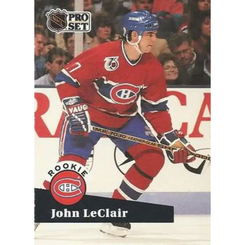 1991-92 Pro Set #545 John LeClair NM-MT RC Rookie Montreal Canadiens Hockey Card - Hockey Card Single